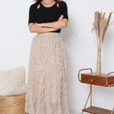 Jupe longue plissée Maëva