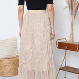 Jupe longue plissée Maëva