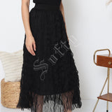 Jupe longue plissée Maëva