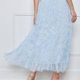 Jupe longue plissée Maëva