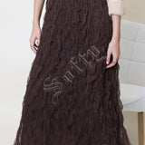 Jupe longue plissée Maëva