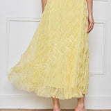 Jupe longue plissée Maëva