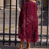 Jupe longue plissée Maëva