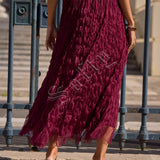 Jupe longue plissée Maëva