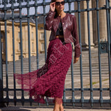 Jupe longue plissée Maëva