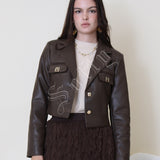 Veste en similicuir Maëna