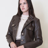 Veste en similicuir Maëna