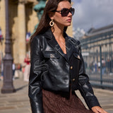 Veste en similicuir Maëna