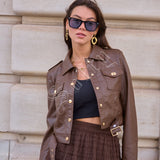 Veste en similicuir Melya