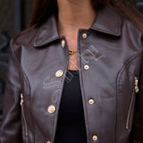 Veste courte en similicuir Maëlia