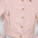 Veste courte en similicuir Maëlia