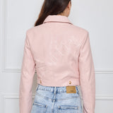 Veste courte en similicuir Maëlia