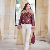 Veste en similicuir Althéa