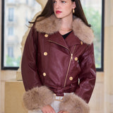 Veste en similicuir Althéa