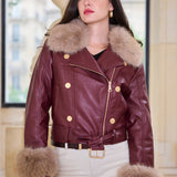 Veste en similicuir Althéa