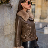 Veste en similicuir Althéa