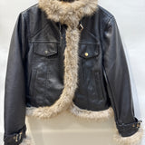 Veste aviateur doublée fausse fourrure Naomi