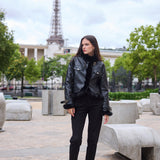 Veste aviateur doublée fausse fourrure Naomi