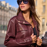 Veste en similicuir Léonie