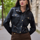 Veste en similicuir Léonie