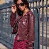 Veste en similicuir Célia