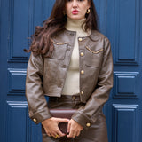 Veste en similicuir Célia