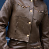 Veste en similicuir Célia