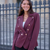 Blazer croisé à boutons dorés Victoria