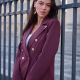 Blazer croisé à boutons dorés Victoria