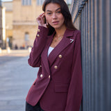 Blazer croisé à boutons dorés Victoria