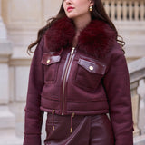 Blouson col fausse fourrure Naeva