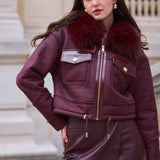 Blouson col fausse fourrure Naeva