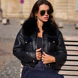 Blouson col fausse fourrure Naeva