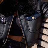 Blouson col fausse fourrure Naeva