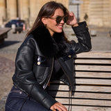 Blouson col fausse fourrure Naeva