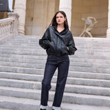 Blouson oversize en similicuir Nadia