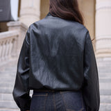 Blouson oversize en similicuir Nadia
