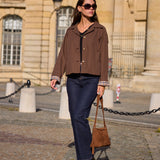 Trench court doublure à carreaux Liora