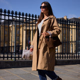 Trench mi-long doublure à carreaux Alina