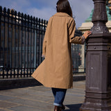 Trench mi-long doublure à carreaux Alina