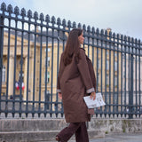 Trench mi-long doublure à carreaux Alina