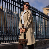 Trench mi-long doublure imprimé léopard Laura