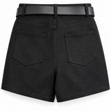 Short effet suédine à boutons