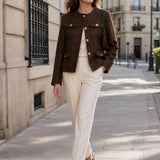 Veste tweed boutons dores Capucine