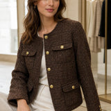 Veste tweed boutons dores Capucine