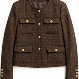 Veste tweed boutons dores Capucine