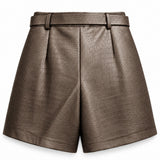 Short simili cuir effet crocodile