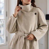 Veste laine ceinturée Hermine