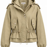 Veste à capuche à cordons