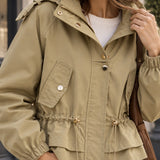 Veste à capuche à cordons